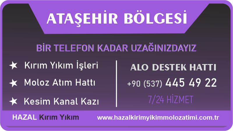 Ataşehir Kırım Yıkım Moloz Alım ve Kesim Hizmetleri