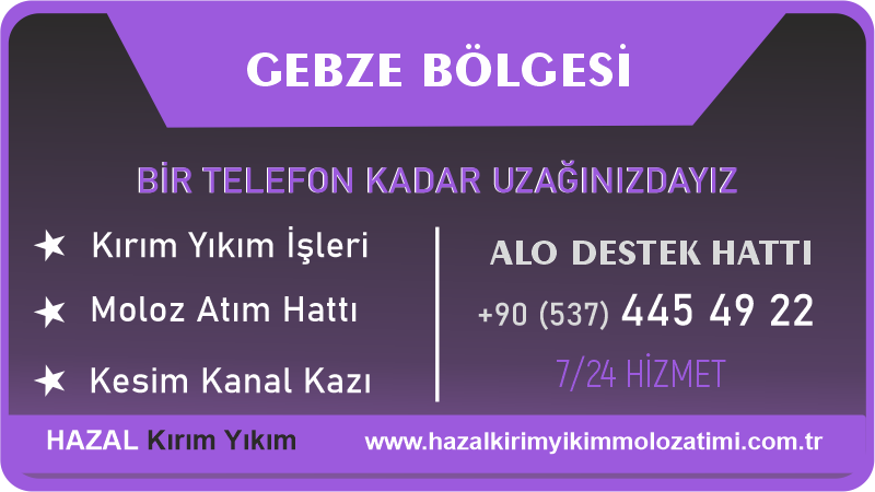 Gebze Kırım Yıkım Moloz Alım ve Kesim Hizmetleri