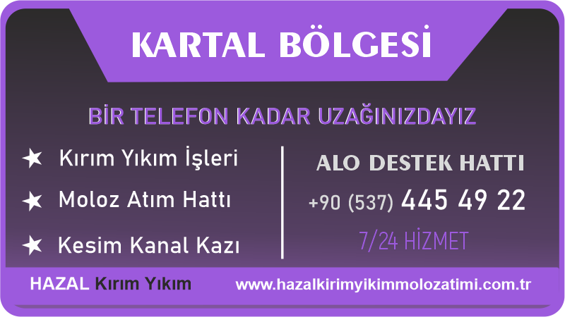 Kartal Kırım Yıkım Moloz Alım ve Kesim Hizmetleri