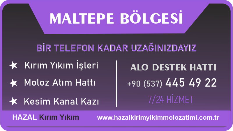 Maltepe Kırım Yıkım Moloz Alım ve Kesim Hizmetleri