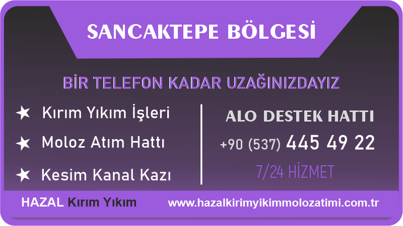 Sancaktepe Kırım Yıkım Moloz Alım ve Kesim Hizmetleri