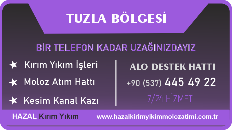 Tuzla Kırım Yıkım Moloz Alım ve Kesim Hizmetleri